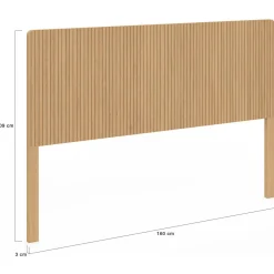 Tête de lit sur pied effet lattes 160 cm*IDMarket Clearance