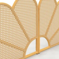 Tête de lit suspendue effet rotin et cannage 160 cm en forme de fleur*IDMarket New