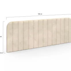 Tête de lit suspendue en velours beige 160 cm*IDMarket