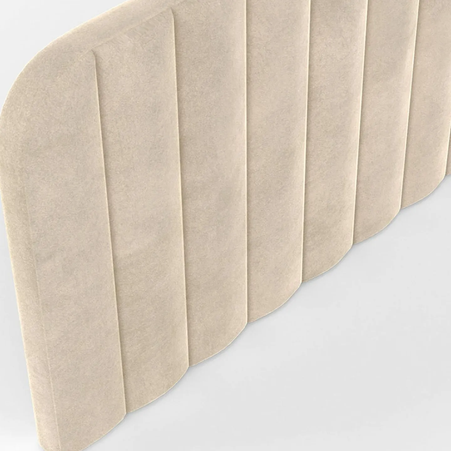 Tête de lit suspendue en velours beige 160 cm*IDMarket