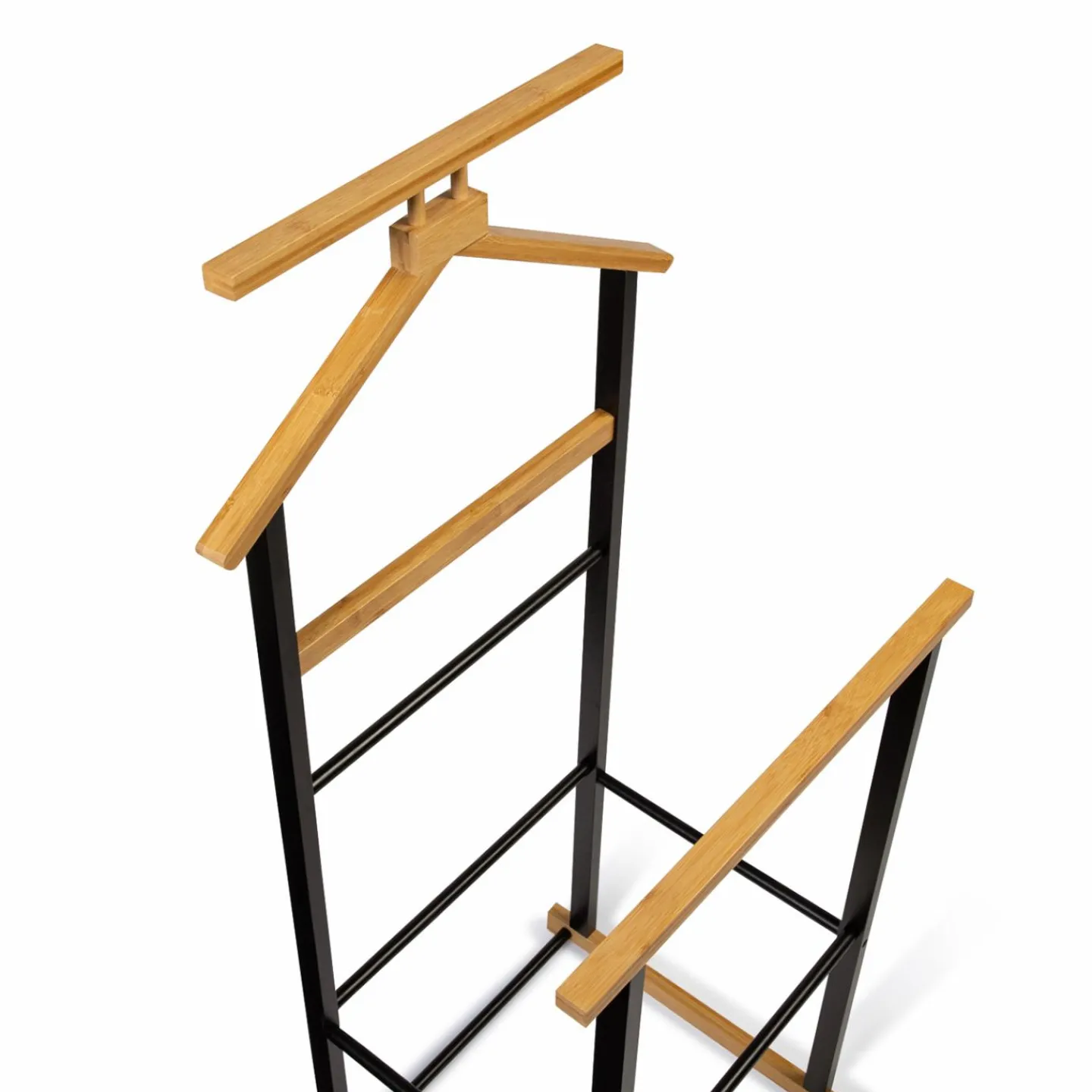 Valet de nuit bois et noir style industriel*IDMarket Clearance