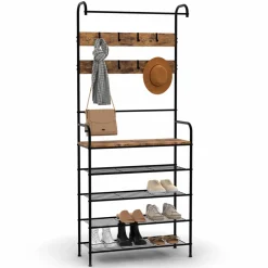 Vestiaire d'entrée 5 étagères style industriel*IDMarket New