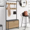 Vestiaire d'entrée avec banc et meuble à chaussures style industriel*IDMarket Outlet
