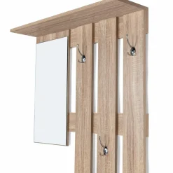 Vestiaire d’entrée avec miroir, porte-manteaux et range-chaussures en lot*IDMarket Outlet