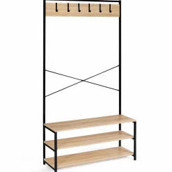 Vestiaire d’entrée style industriel avec tablettes*IDMarket Sale